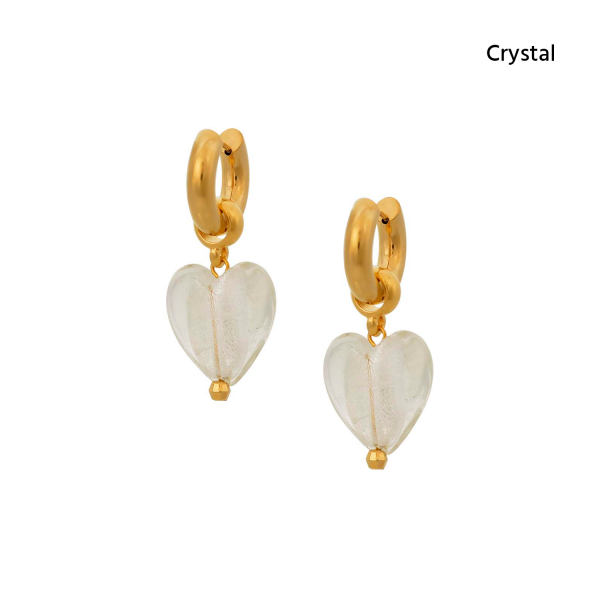 HEART OF GLASS EARRINGS CRYSTAL